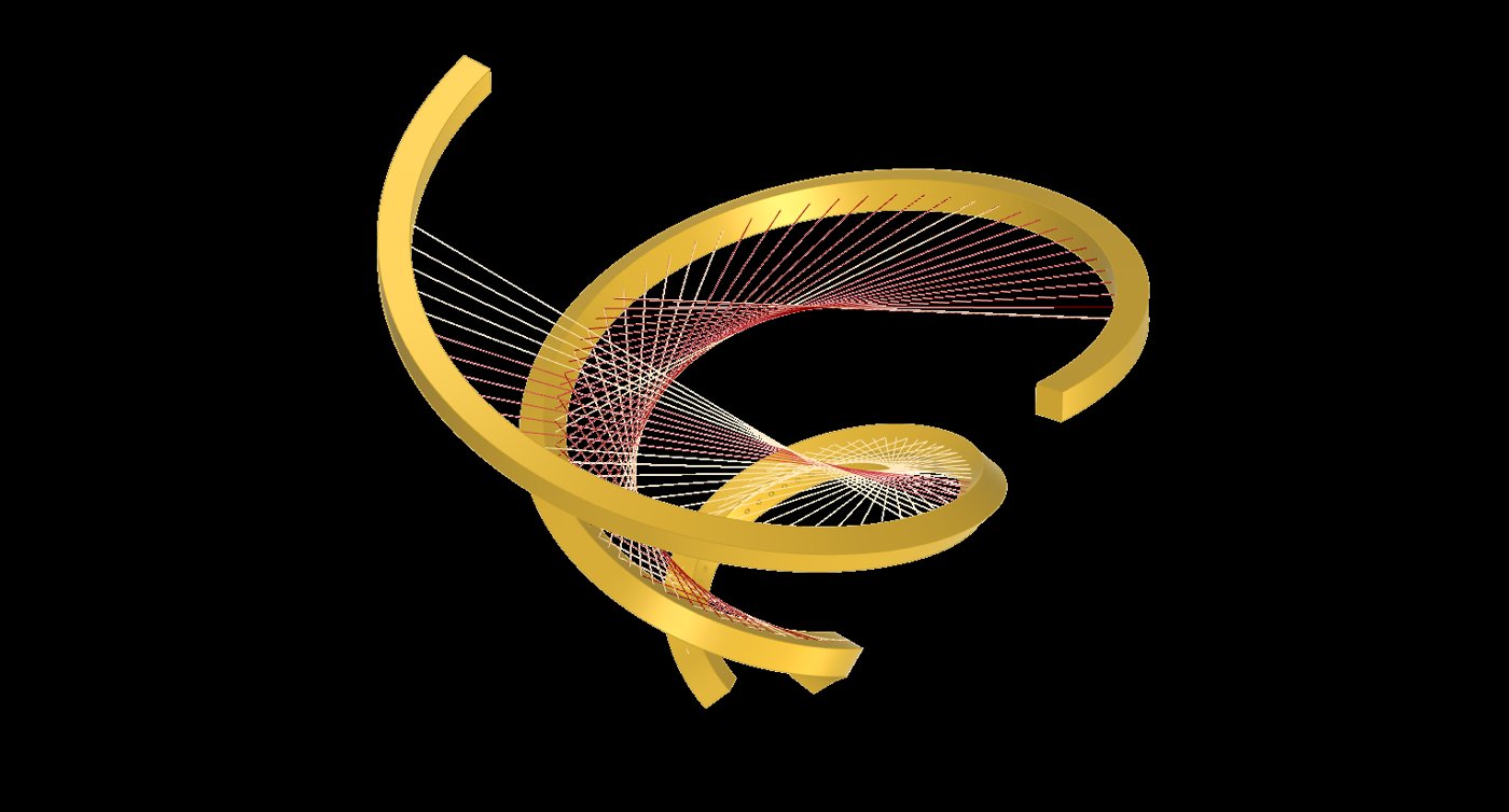 3Dモデルで見たワイヤーの張り
